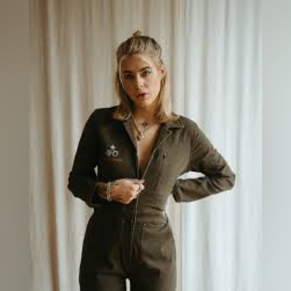 NWT P&Co Wild Ones Olive Boilersuit Jumpsuit UK-10